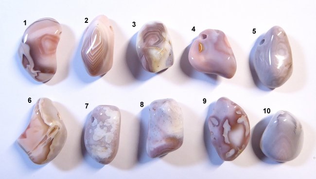 Botswana Achat pink Trommelstein